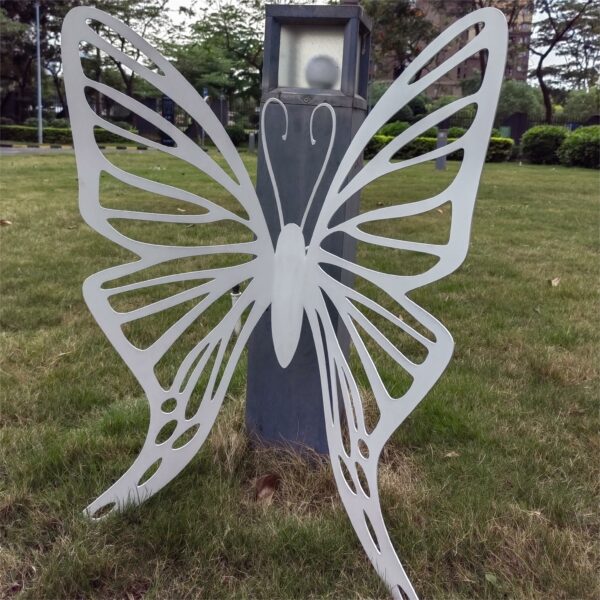 Stainless steel butterfly sculpture