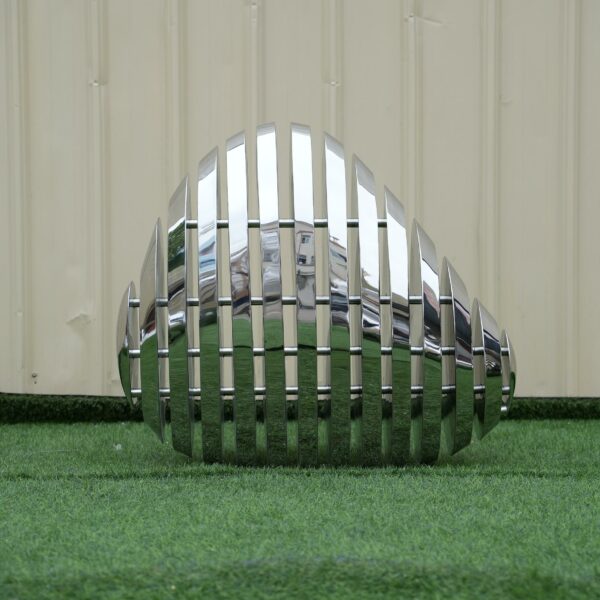 Stainless steel flake stone sculpture
