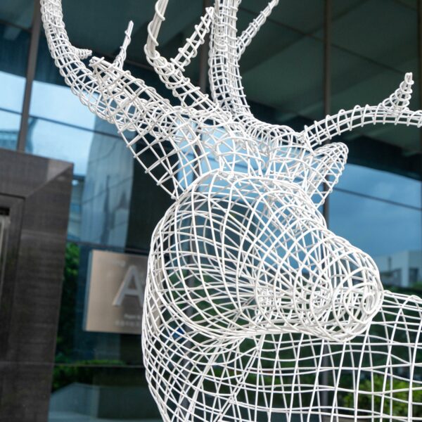 Stainless steel outdoor sculpture