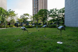 stainless steel flamingo