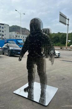 Stainless Steel Astronaut Sculpture