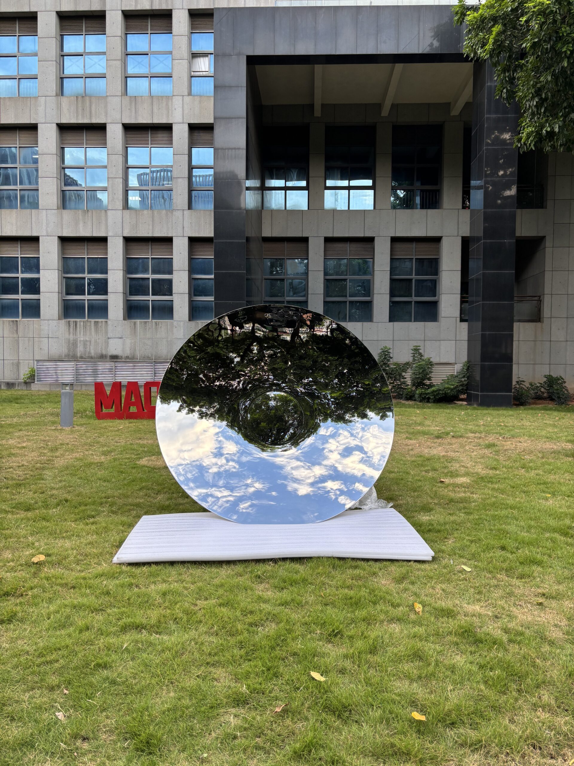 a 2-meter-diameter concave mirror