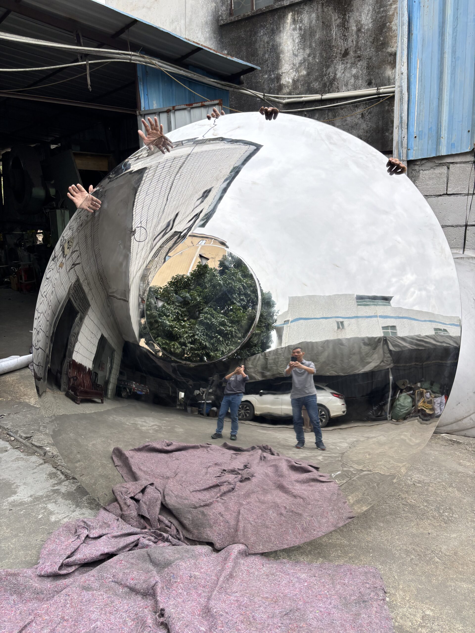 a 2-meter-diameter concave mirror