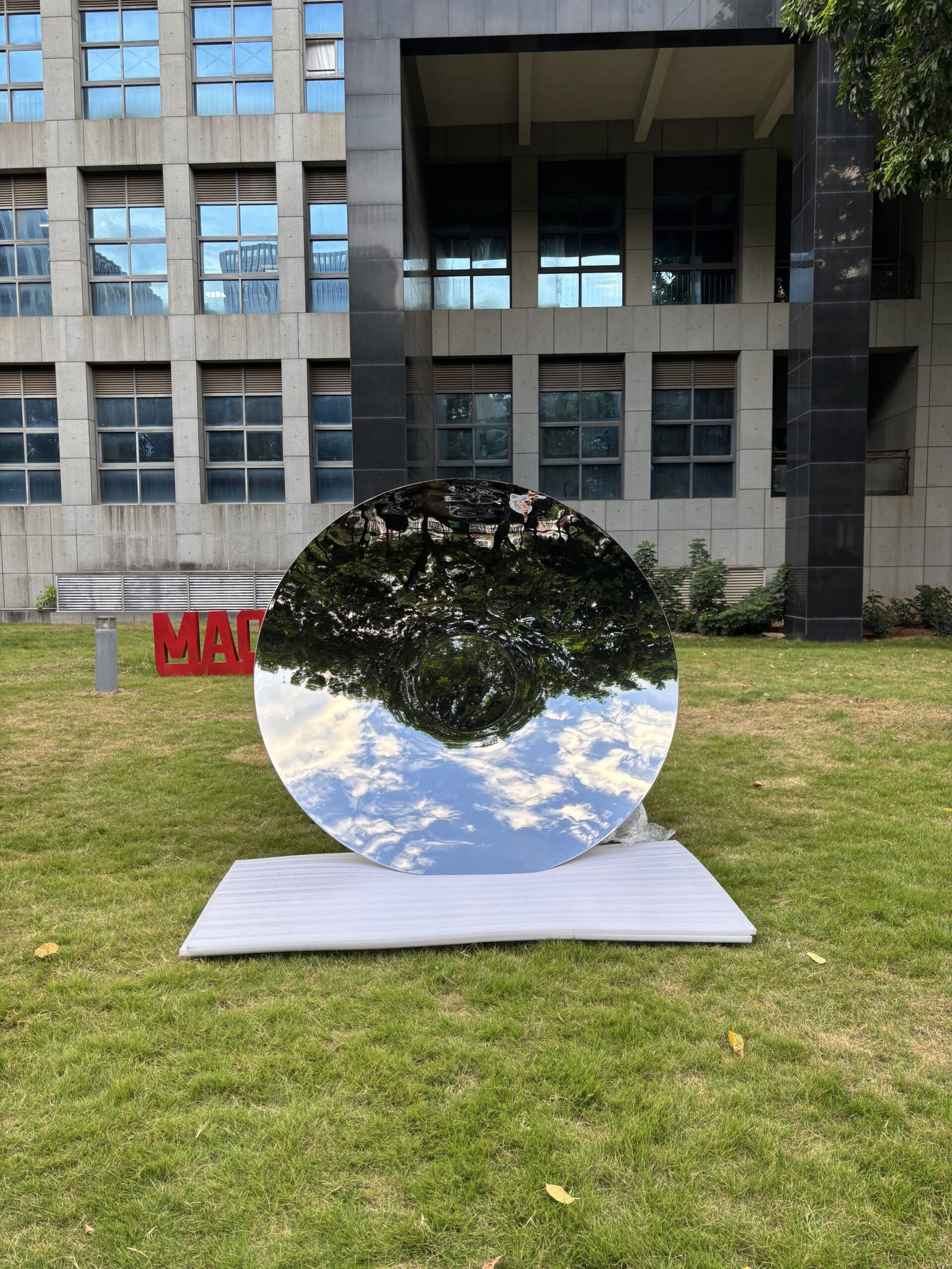 a 2-meter-diameter concave mirror